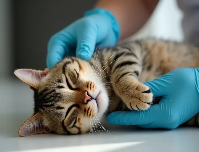 Specialist carefully handling a deceased cat with dignity in Fraser Rise